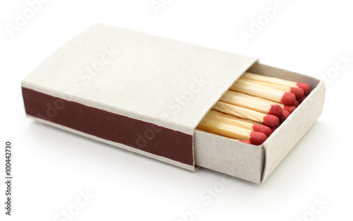 Matches in a matchbox. photo