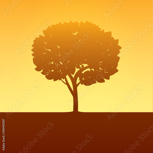 Color Tree. Vector Illustration.