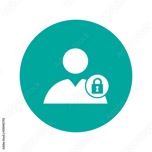 User icon, lock icon