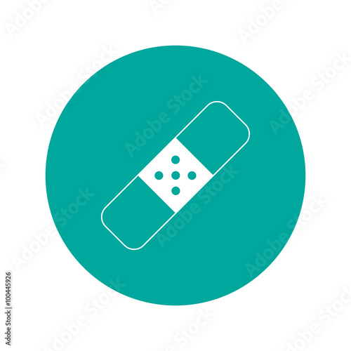 Plaster icon. Flat design style.