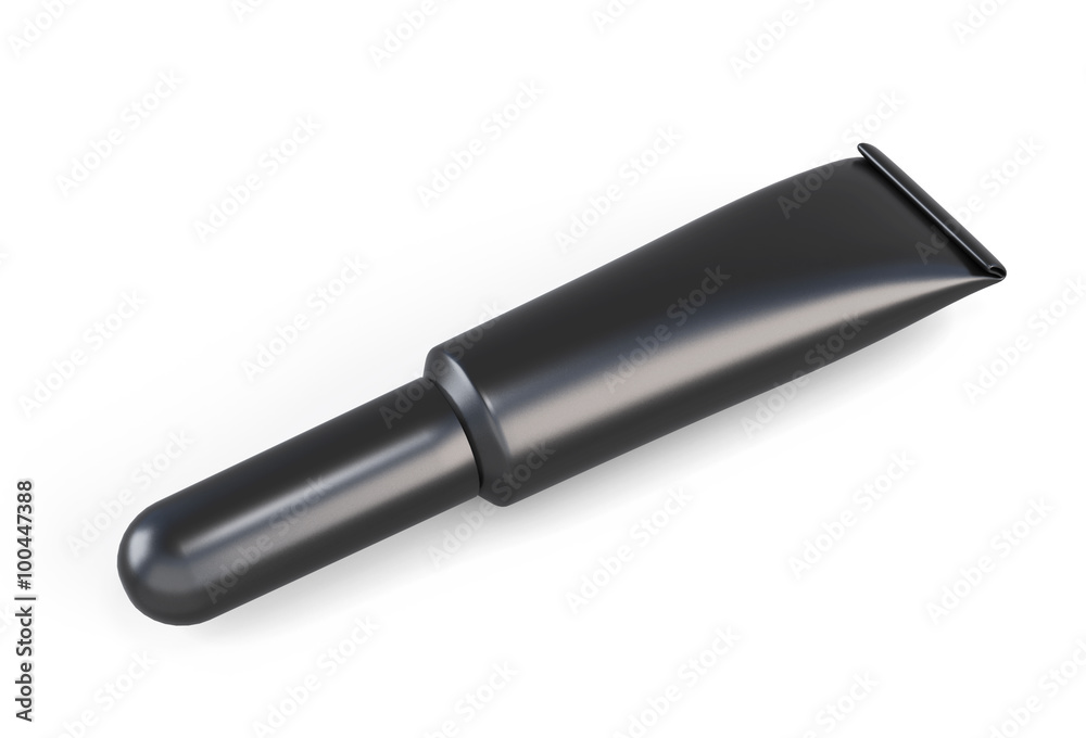 Black tube. Tube for your design. 3d rendering. Black tube. Tube for your design. 3d rendering.