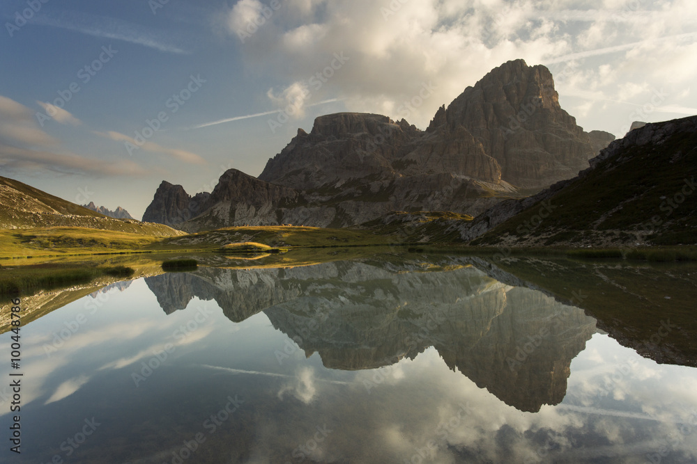 Beautiful landscape near to National Park Tre Cime di Lavaredo.