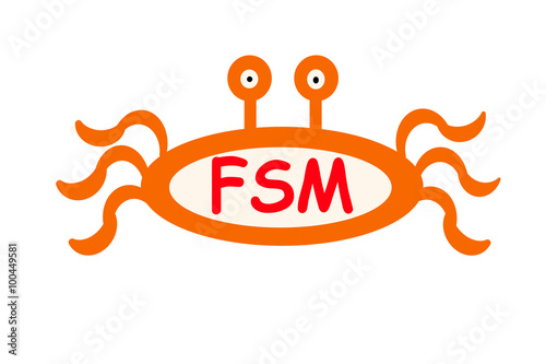 Konstfotografi The FSM fish emblem, the symbol of the Church of the Flying Spaghetti Monster