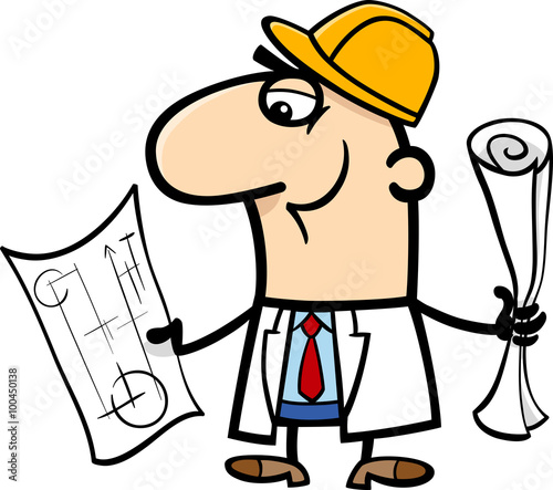engineer cartoon illustration