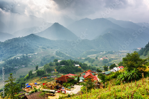 View of Cat Cat Village at Sa Pa District, Vietnam