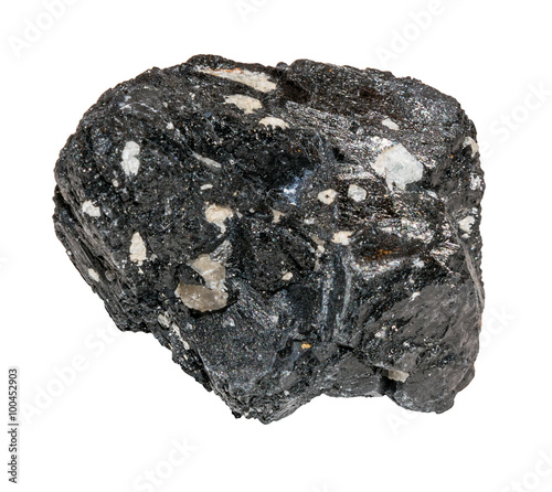 Black Ilmenite stone from Russia Isolated photo