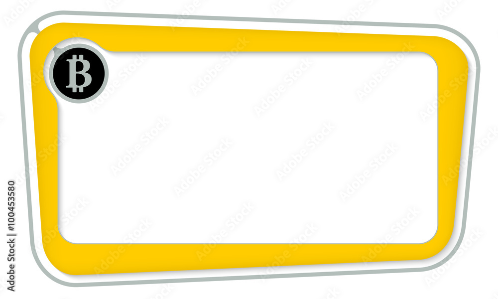 Vector box for your text with bit coin symbol Vector box for your text with bit coin symbol