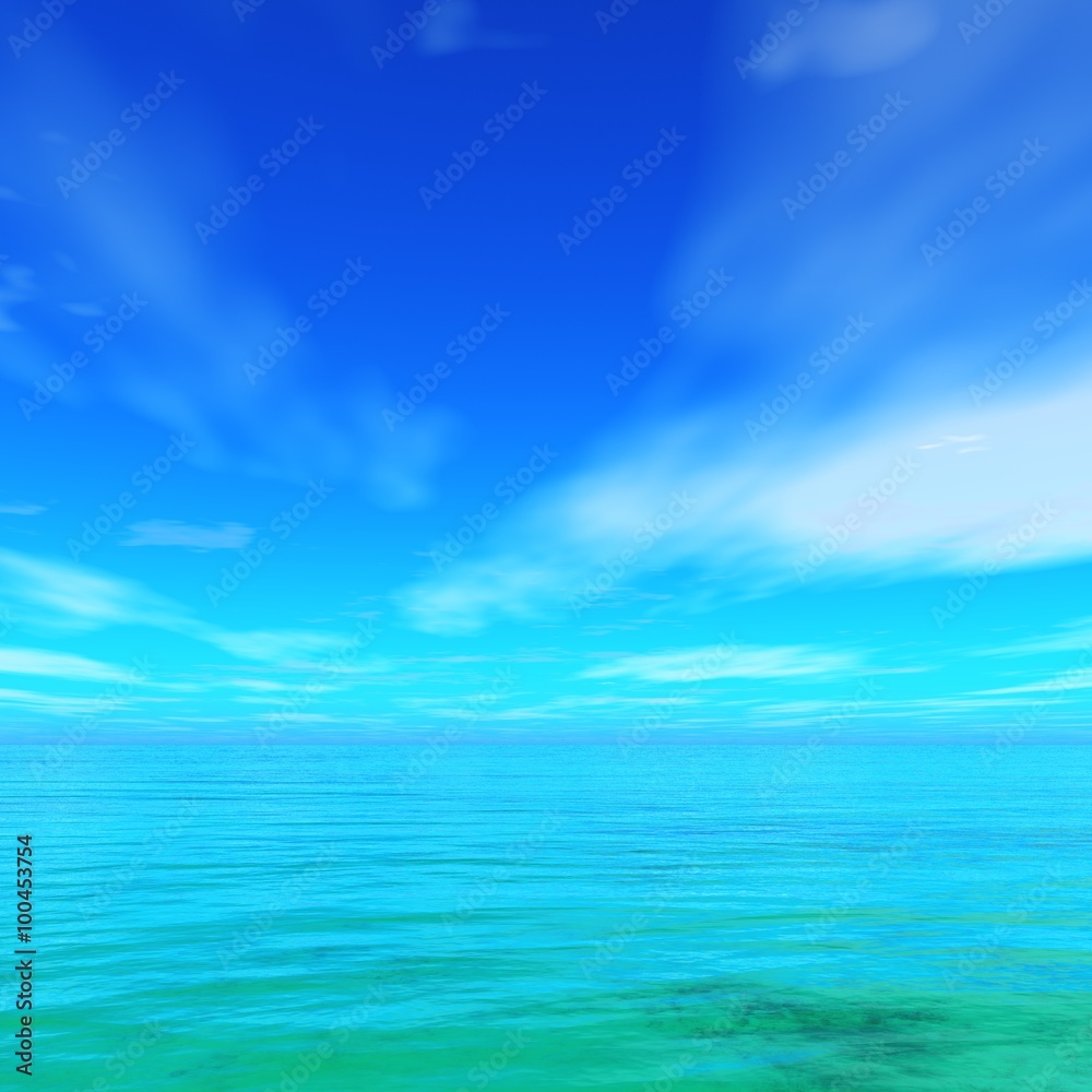 seascape, ocean and sky