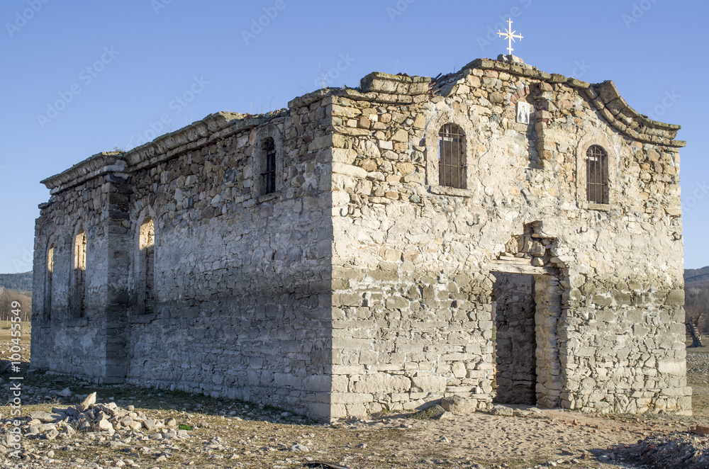 Ruin of rural church in  dam Jrebchevo, Bulgaria