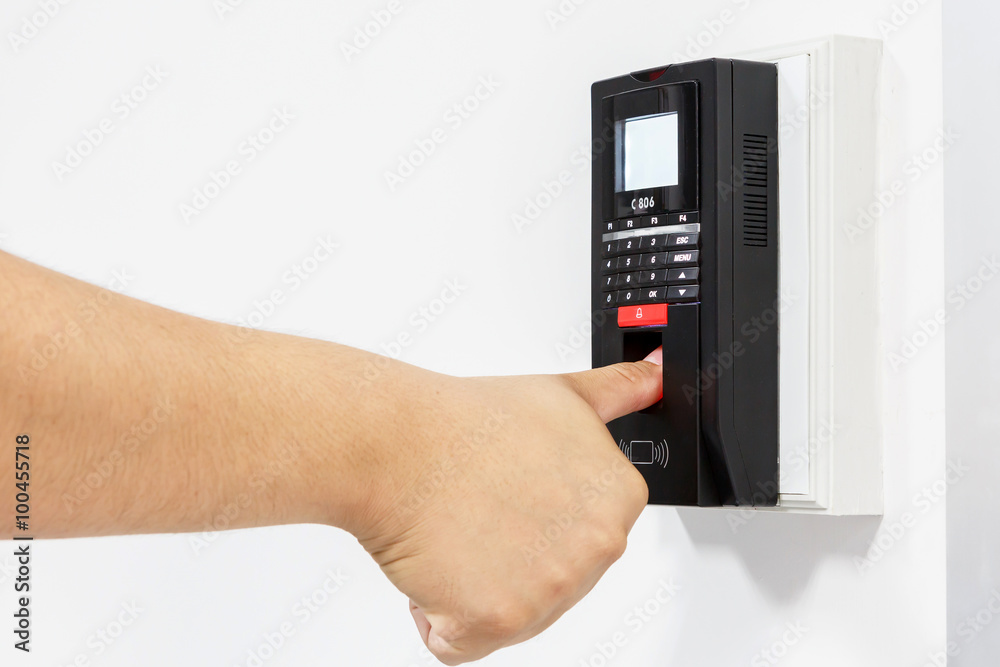 Finger print scan for unlock door security system Finger print scan for unlock door security system