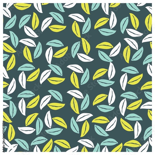 Leaves,fruits and Flowers seamless pattern