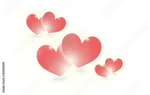 Red hearts outdoor