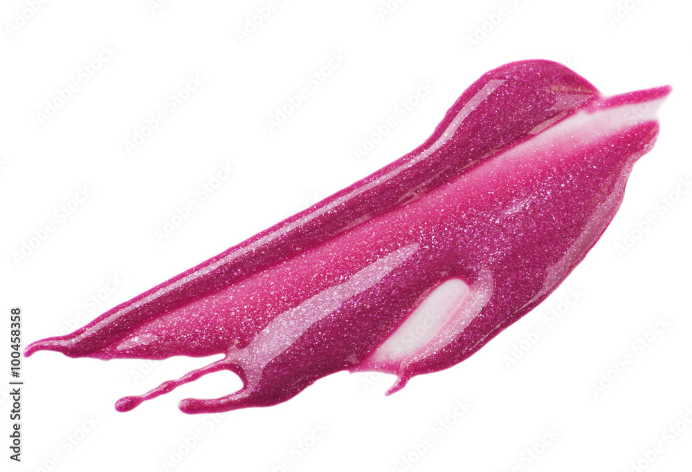 Lip gloss sample isolated on white