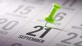 September 21 written on a calendar to remind you an important ap