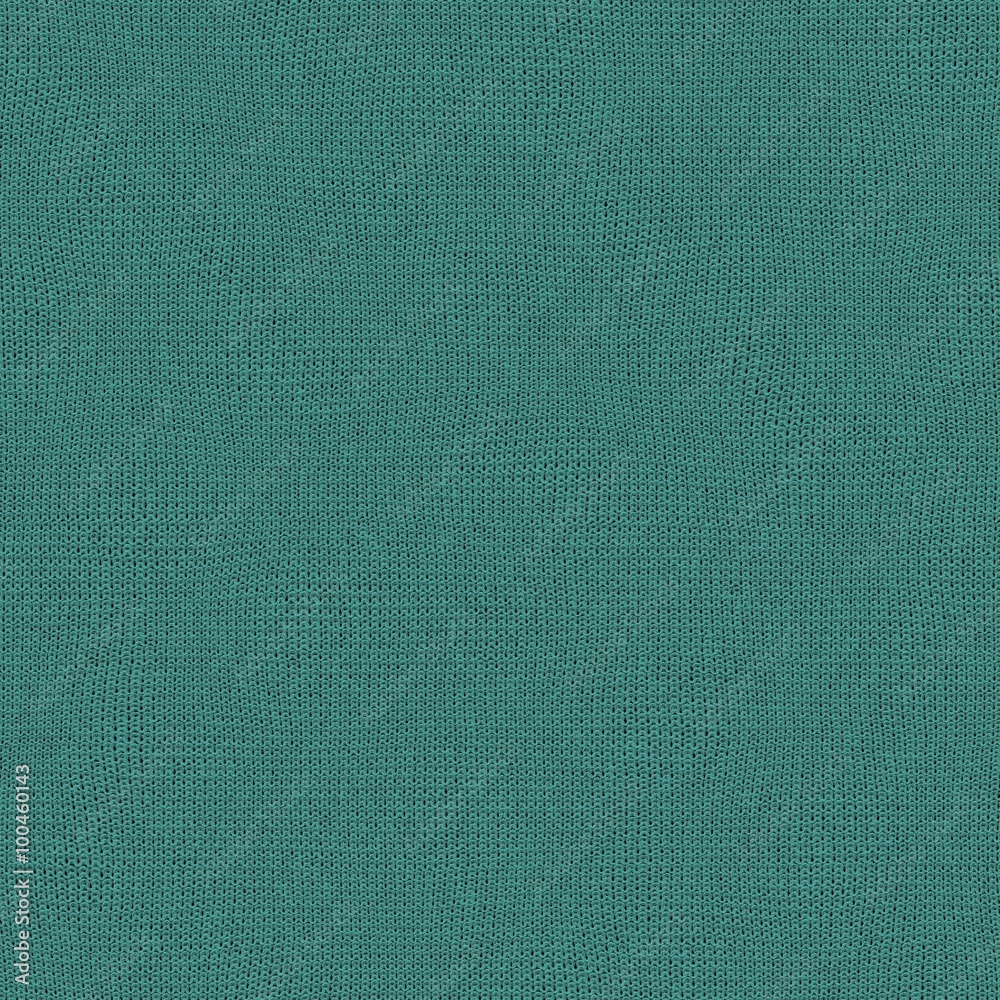 Fototapeta premium Seamless turquoise color of the year 2010 knitted wool texture for textile background