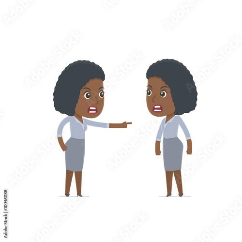Angry Character Social Worker abuses and accuses his companion
