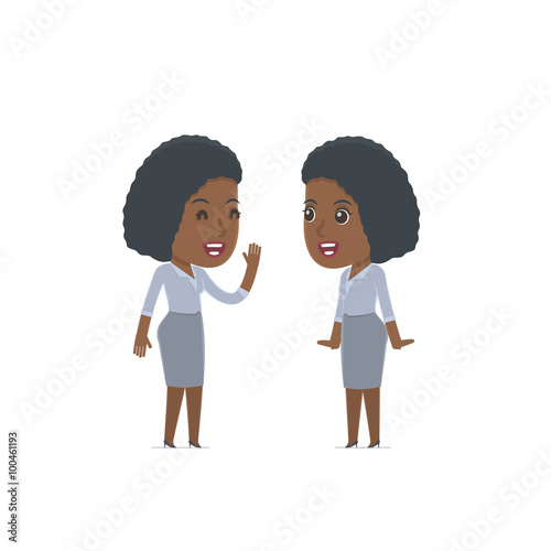 Cunning Character Social Worker gossiping and telling secret to