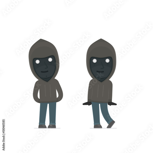 Cute and Affectionate Character Anonymous Hackers in shy and awk