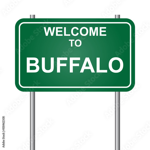 Welcome to Buffalo, green signal vector