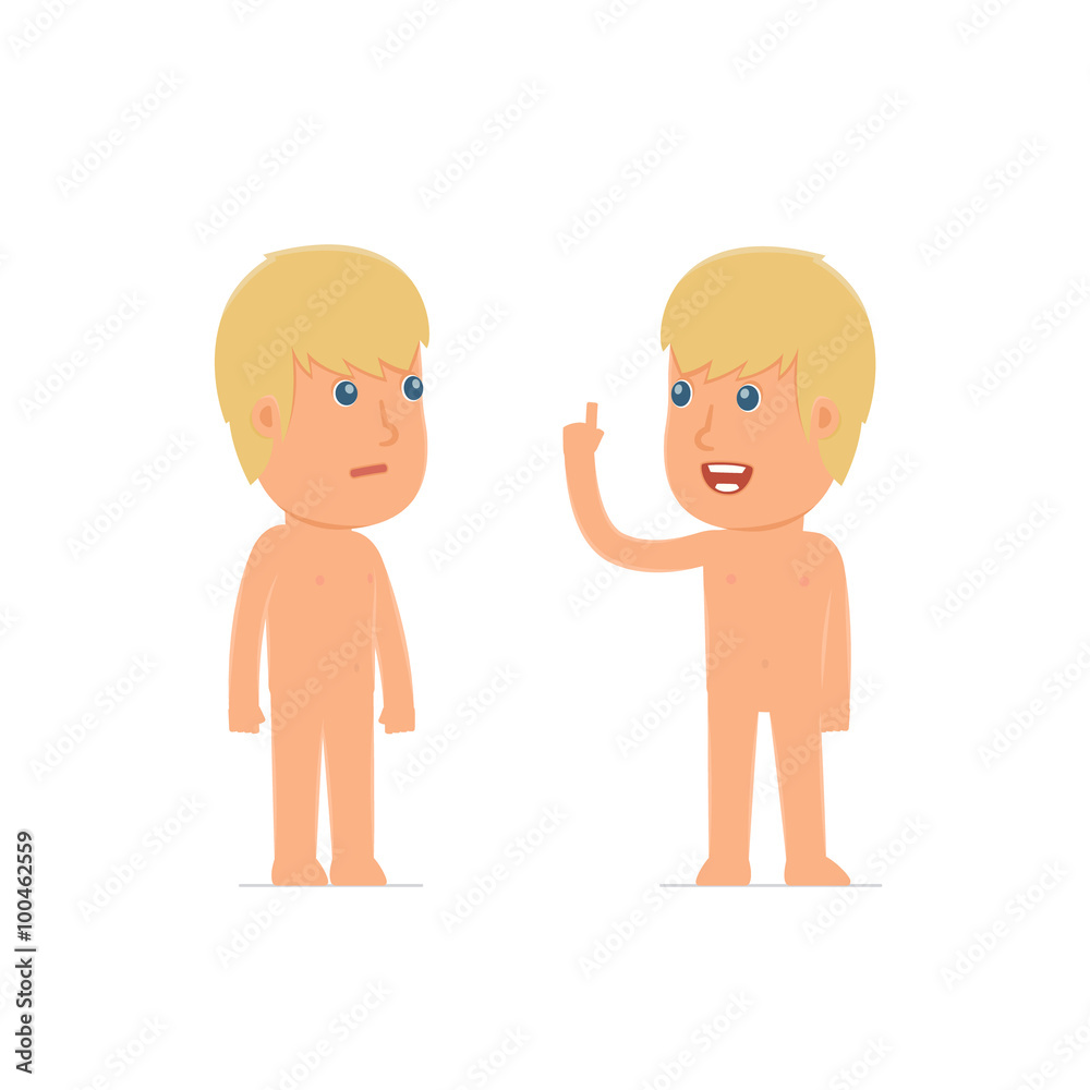 Intelligent Character Naked Man learns and gives advice to his f Intelligent Character Naked Man learns and gives advice to his f