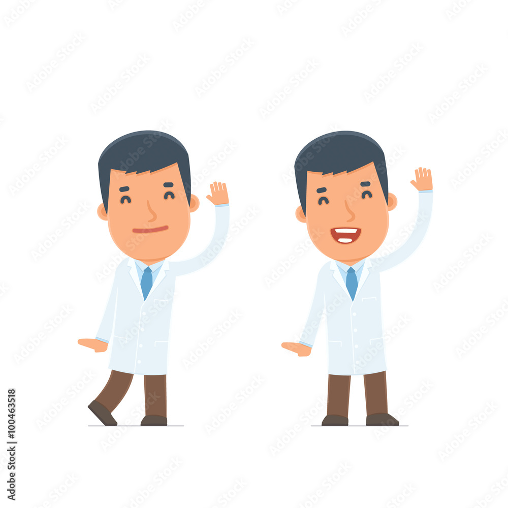 Funny and Cheerful Character Doctor welcomes viewers Funny and Cheerful Character Doctor welcomes viewers