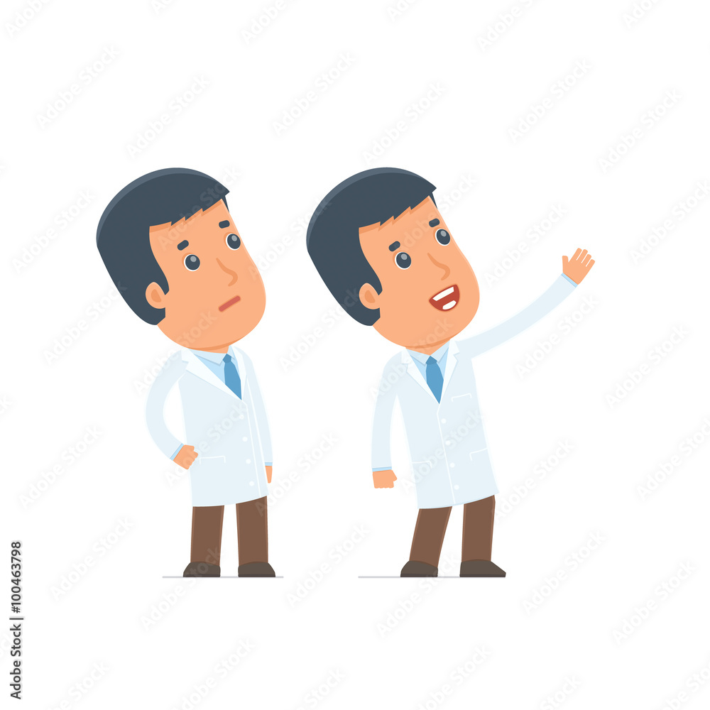 Active and Intelligent Character Doctor making presentation of n Active and Intelligent Character Doctor making presentation of n