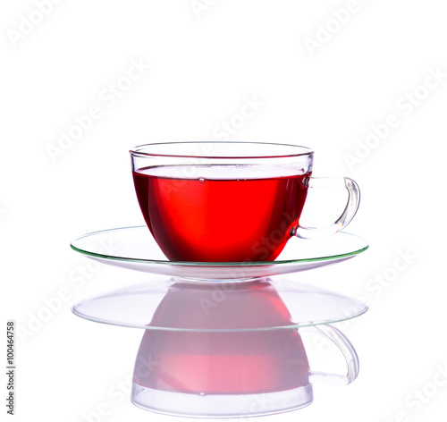 Red Tea in Glass Cup