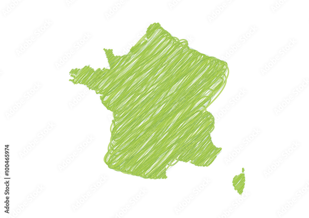 Carte de France Vert