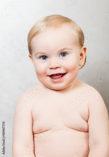 Funny baby smile