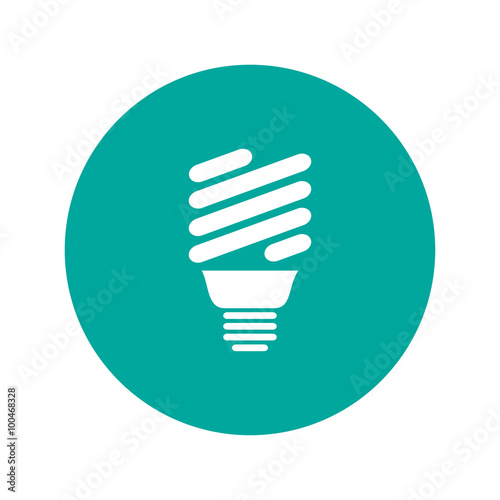 Vector energy saving fluorescent light bulb icon