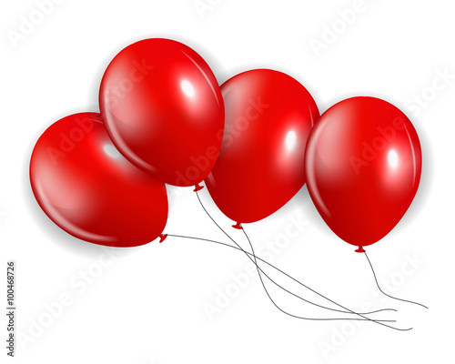 Set of Colored Balloons, Illustration