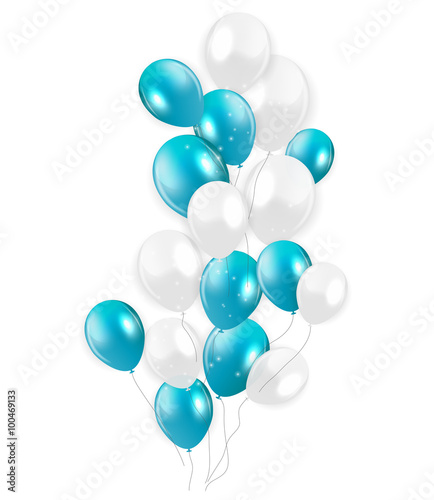 Colored Balloons Background, Vector Illustration.