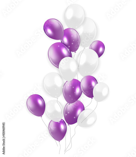 Colored Balloons Background, Vector Illustration.