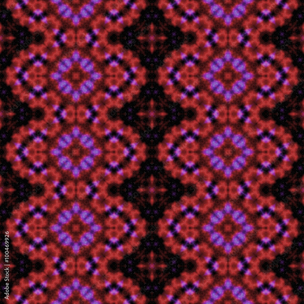 Seamless texture of abstract fabric. Kaleidoscopic wallpaper tiles

