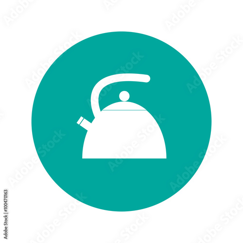 Kettle. Flat design style.