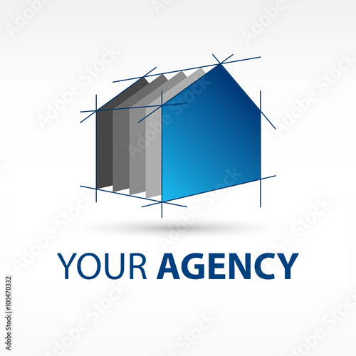 Logo habitation, constructeur et agence