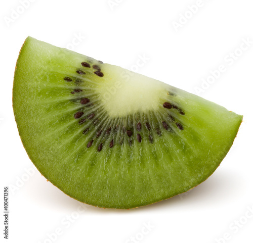 Kiwi fruit slice  isolated on white background cutout