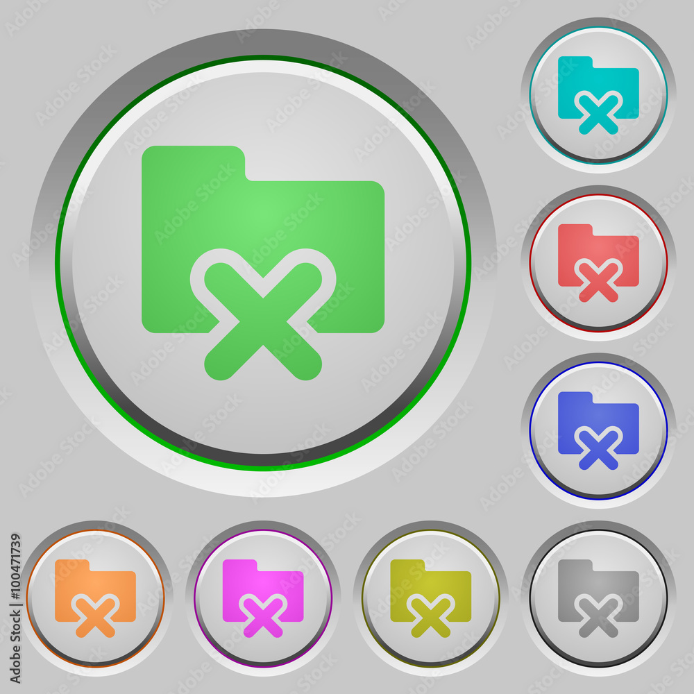 Fototapeta premium Folder cancel push buttons