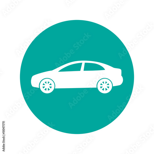 Car icon. Flat design style
