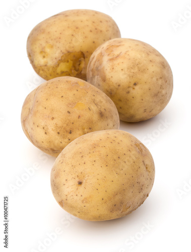 new potato tuber isolated on white background cutout