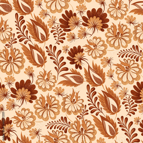 Wallpaper Mural Floral seamless pattern Torontodigital.ca
