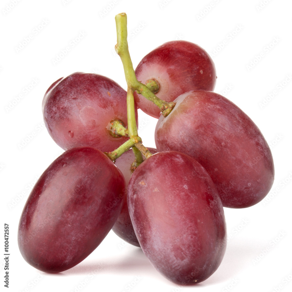 Fototapeta premium red grape bunch isolated on white background cutout