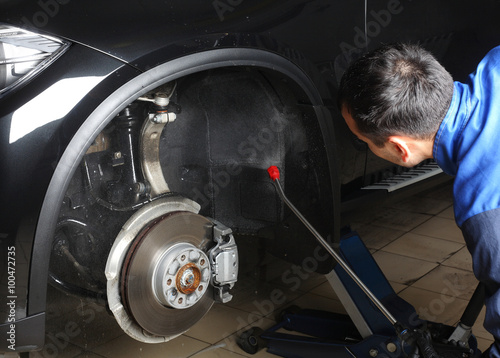 Car service. Washing of a car high pressure