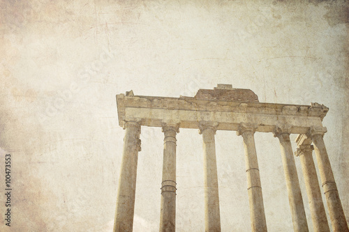 Fotografie Ruinas del forum romano en Roma, Italia