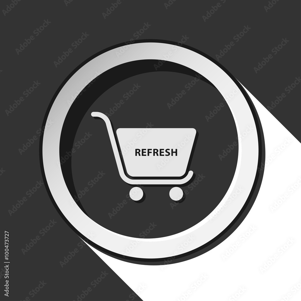icon - shopping cart refresh with shadow icon - shopping cart refresh with shadow