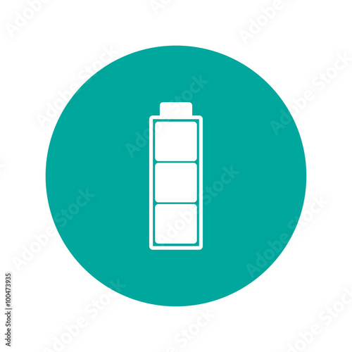 Battery icon. Flat design style.