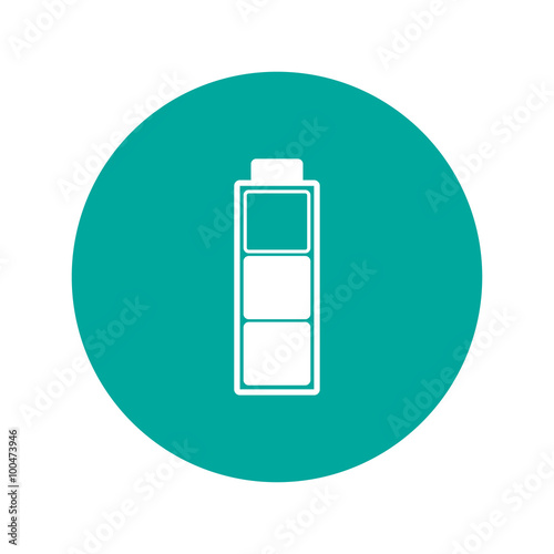 Battery icon. Flat design style.
