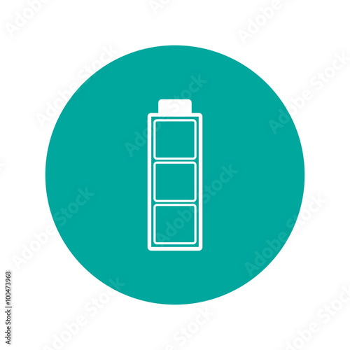 Battery icon. Flat design style.