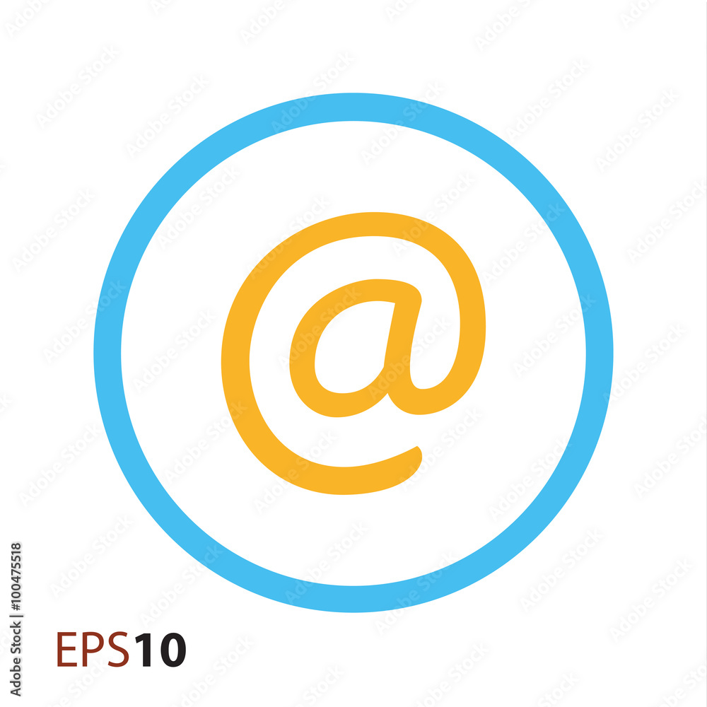 Email sign vector icon for web and mobile Email sign vector icon for web and mobile