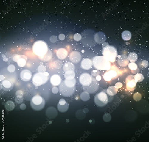Abstract background. Festive elegant abstract background with bokeh  lights 